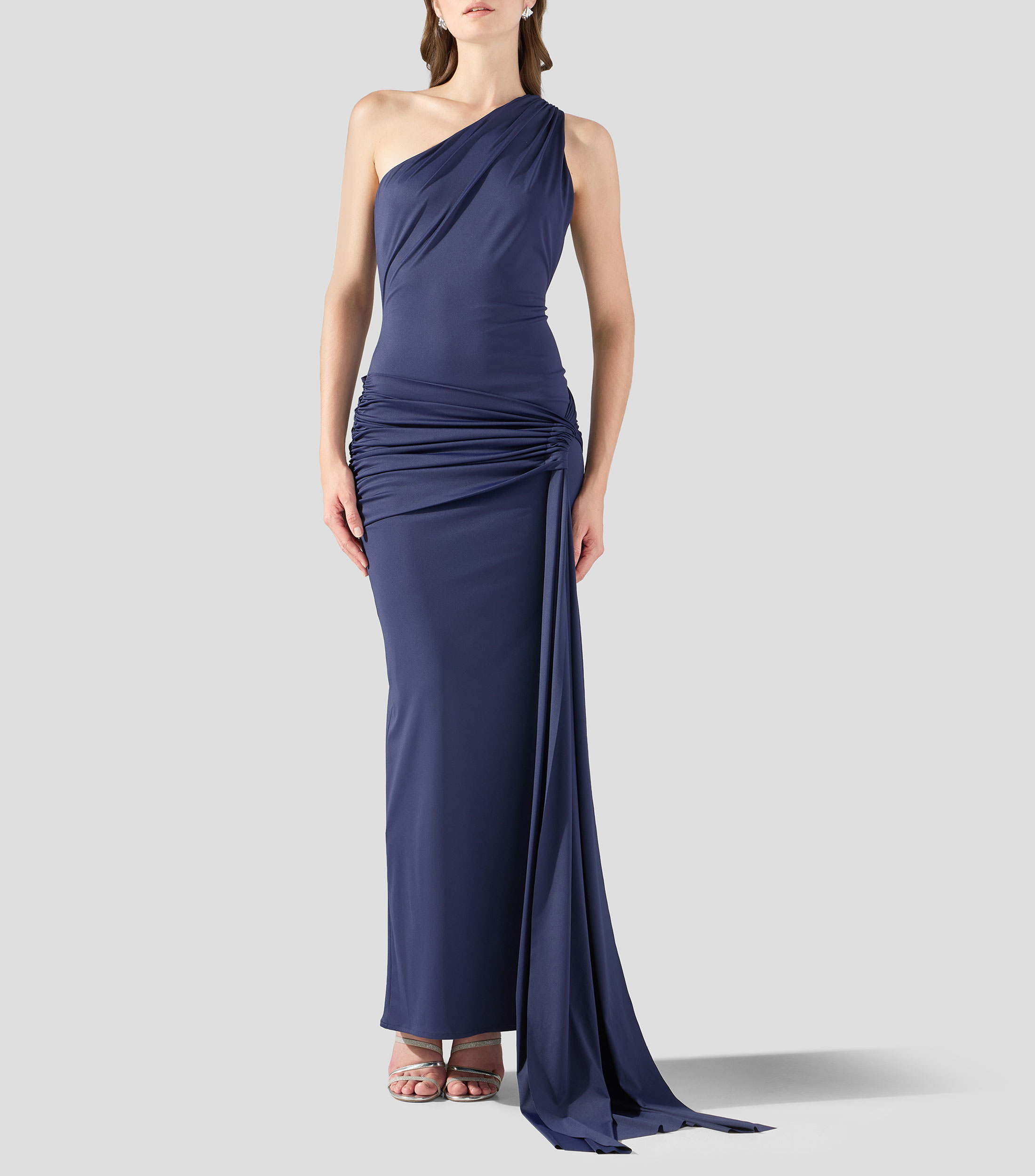 Vestido de fiesta largo liso Mujer